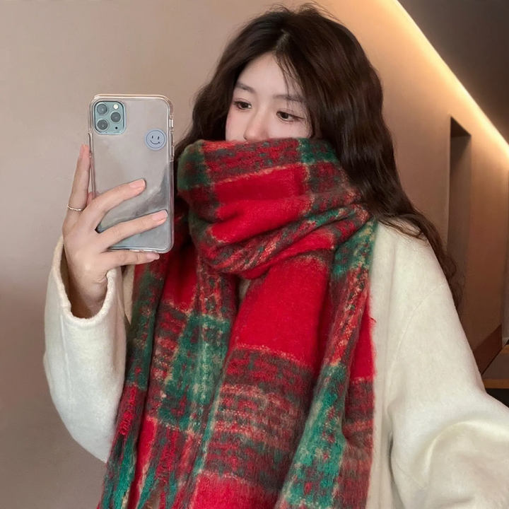 Cashmere knit scarf, 180x45 cm