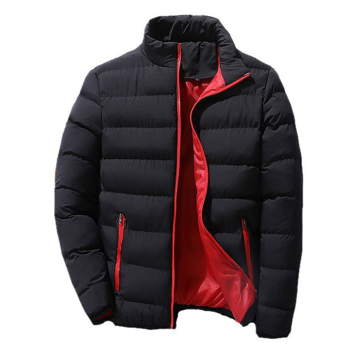 Men's padded jacket, stand-up collar, lined, for sports