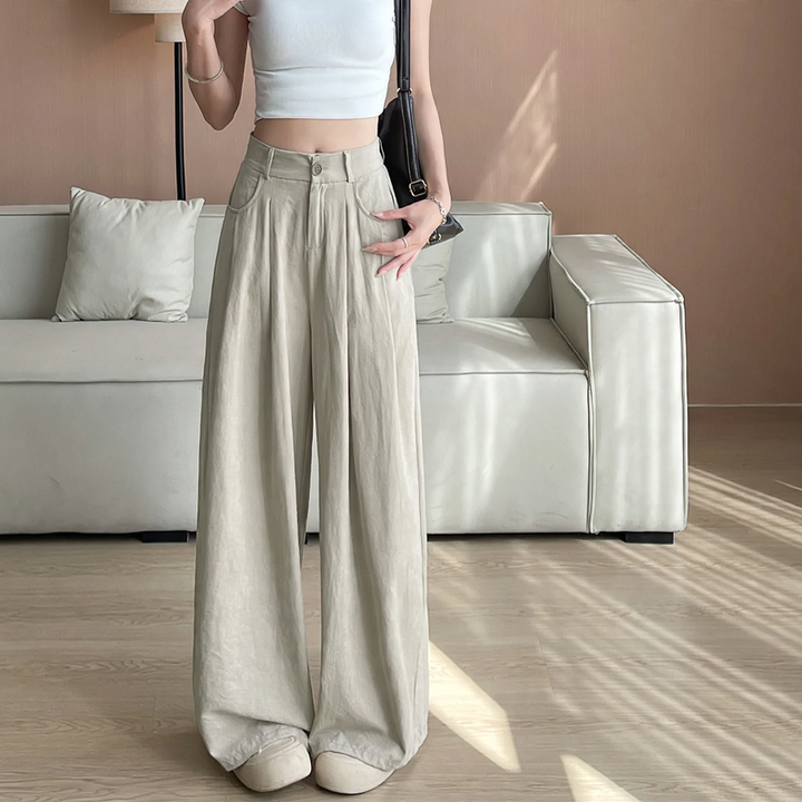 Padded women's cord trousers in straight fit