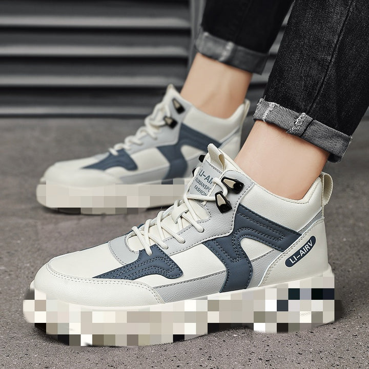 Men's boots with platform, slip-resistant rubber sole