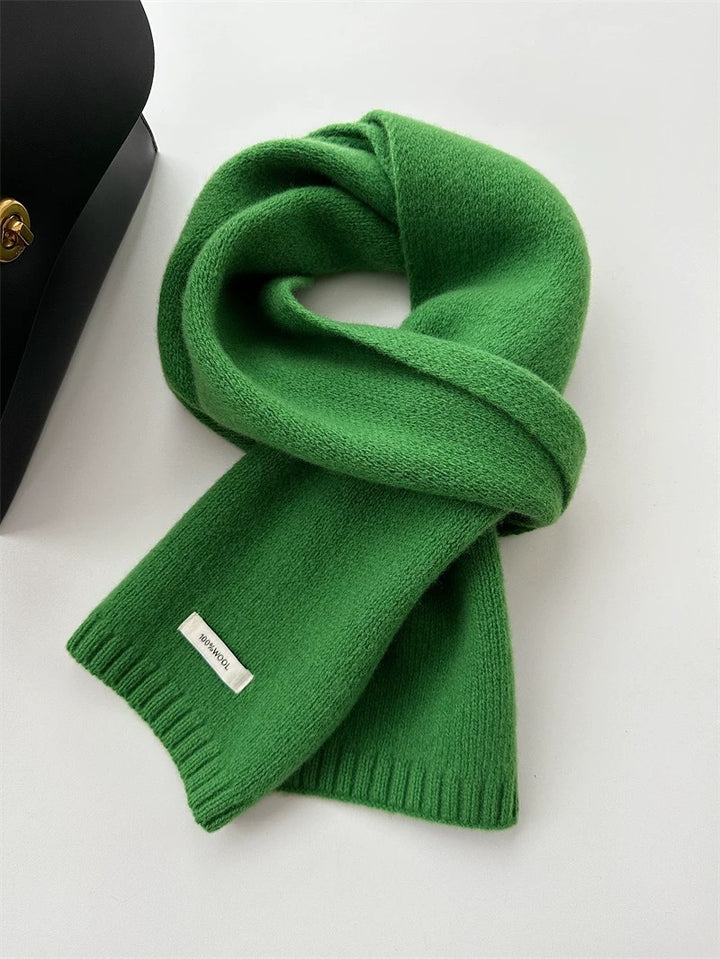 Wool knitted scarf, 100% Australian wool, 162x20 cm