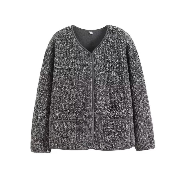 Fleece Jacket made of Lambskin Imitation