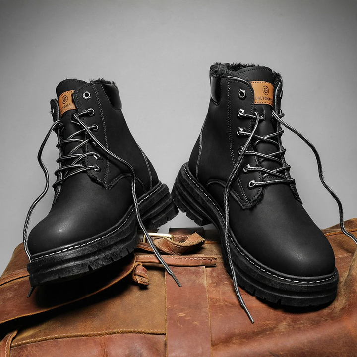 Men's boots, lined, ankle-high, winter