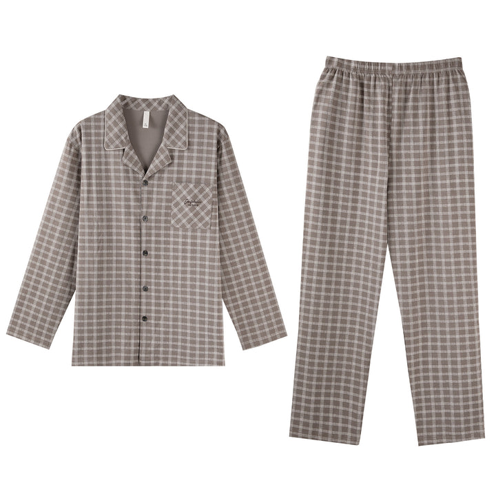 Men's Pajama Set, checkered, cotton, vintage style