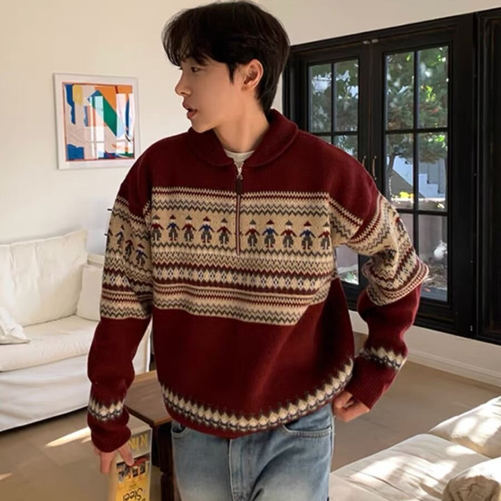 Vintage striped sweater for couples