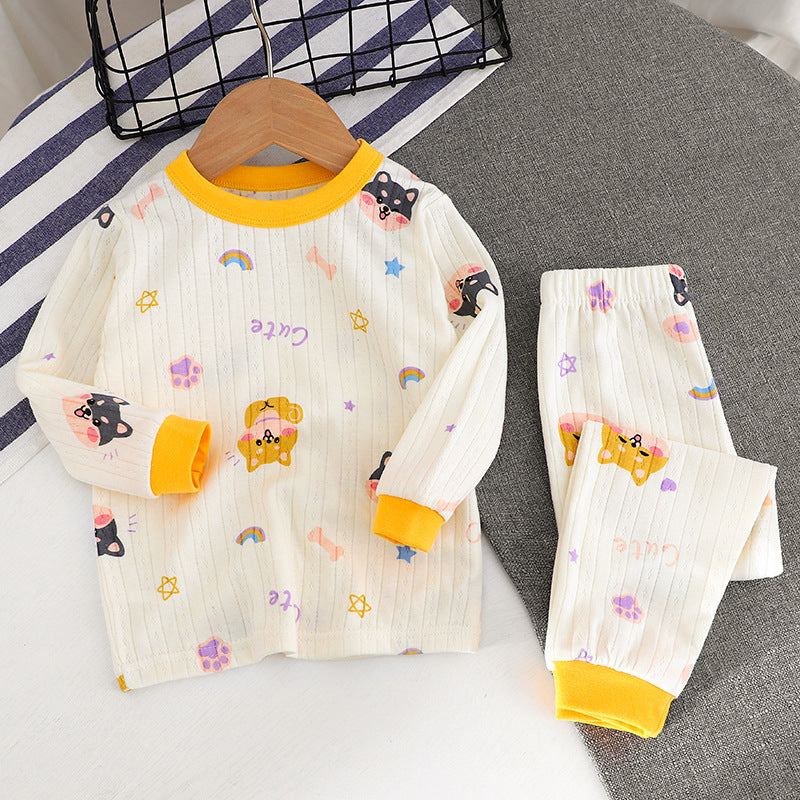 Children's Pajama Set made of Cotton with Jacquard Pattern