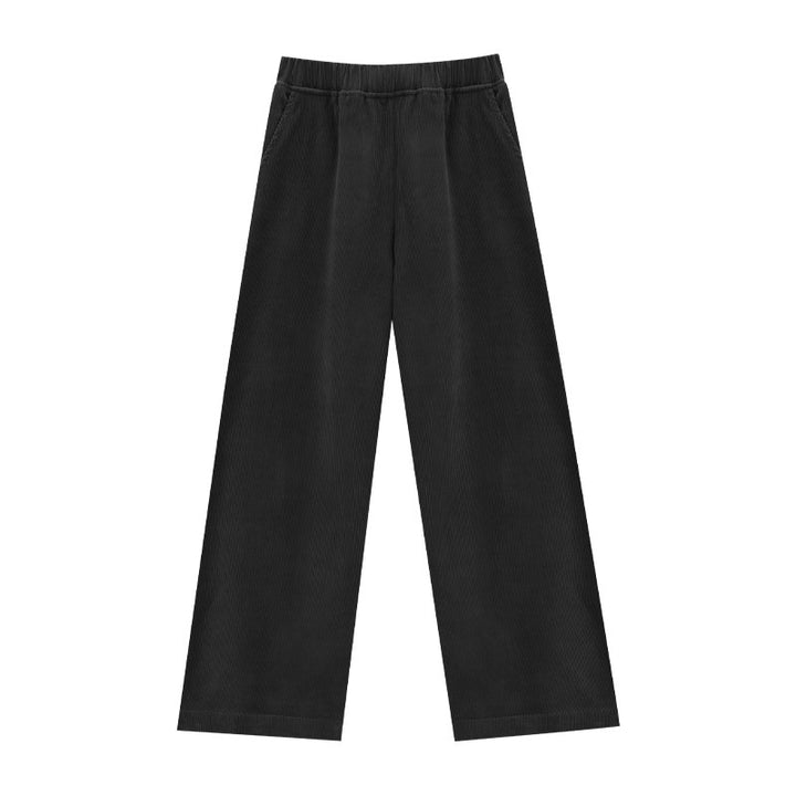 Padded women's corduroy pants with straight leg