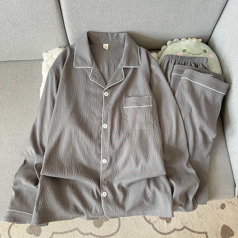 Men's Pajama Set, Cotton Muslin, Long Sleeve, Checked