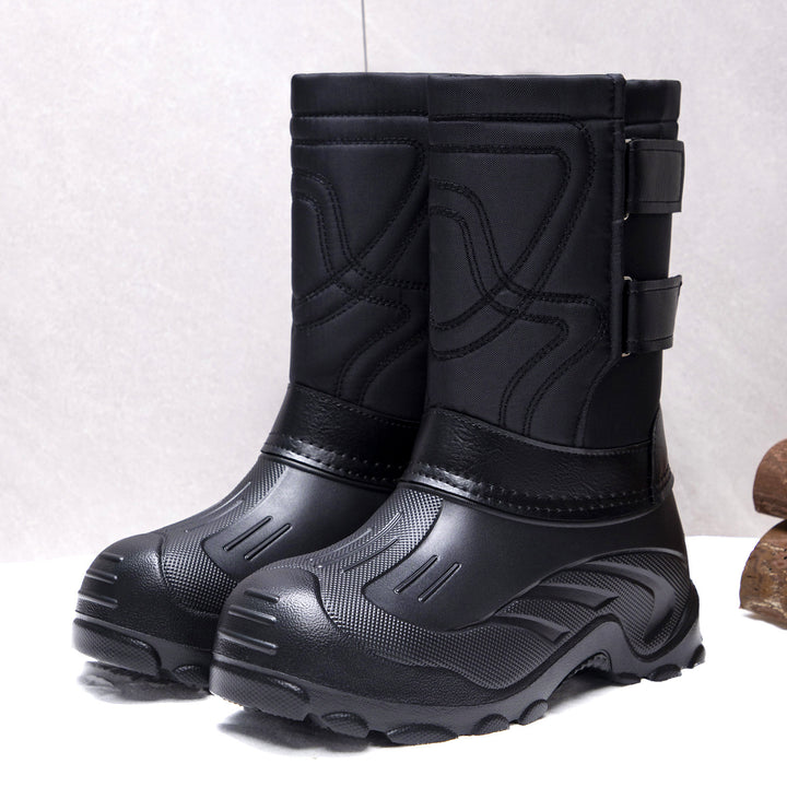 Padded men's winter boots, non-slip