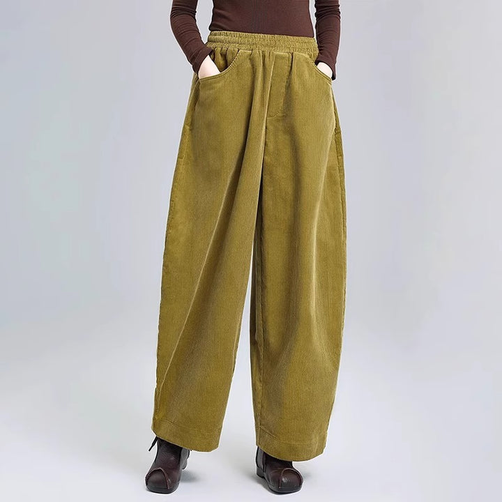 Kord-Harem pants for women, high waistband
