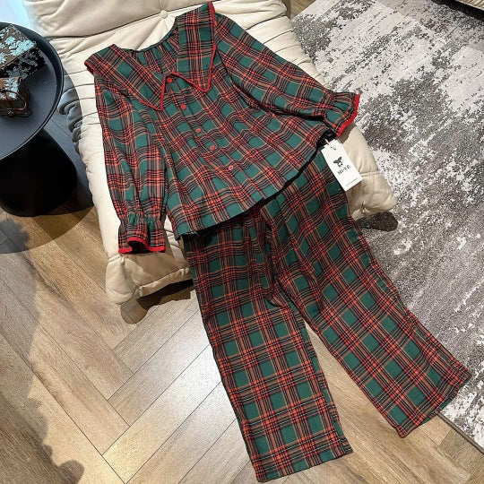 Pair-Track Suit, checked, wintry