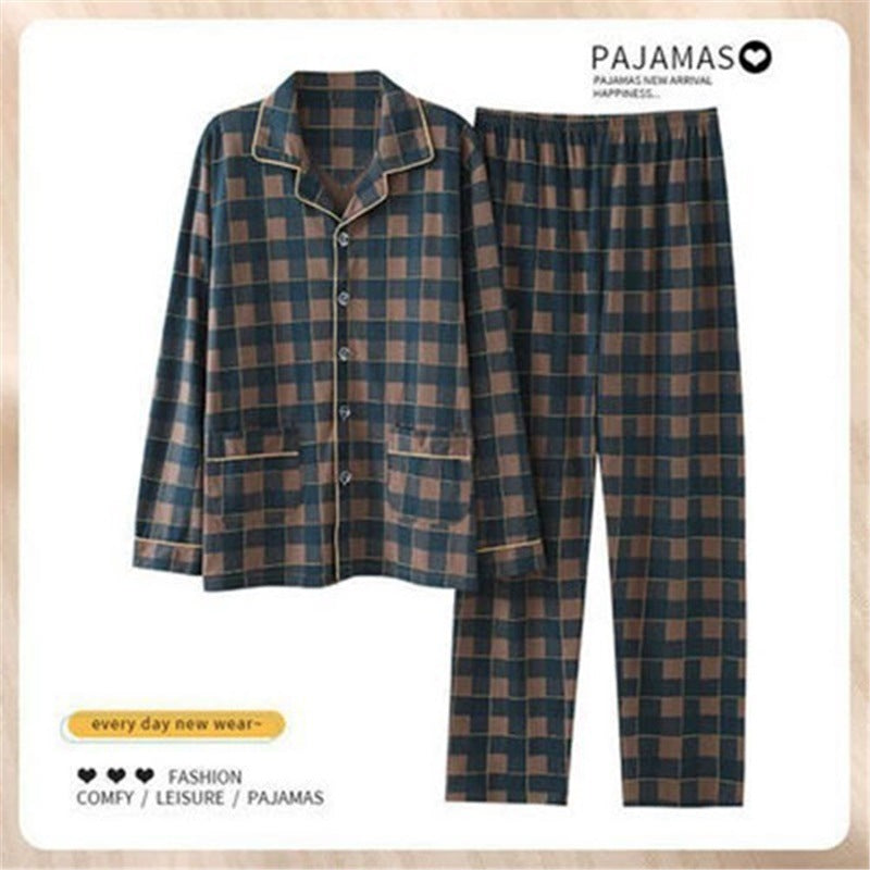 Men's Pajama Set made of pure cotton, checked