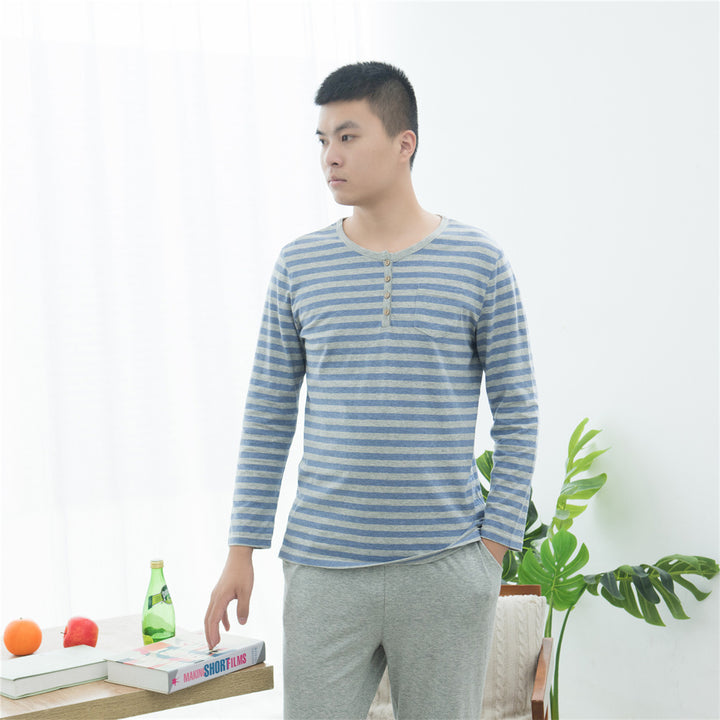 Pair pajamas made of jersey cotton, striped