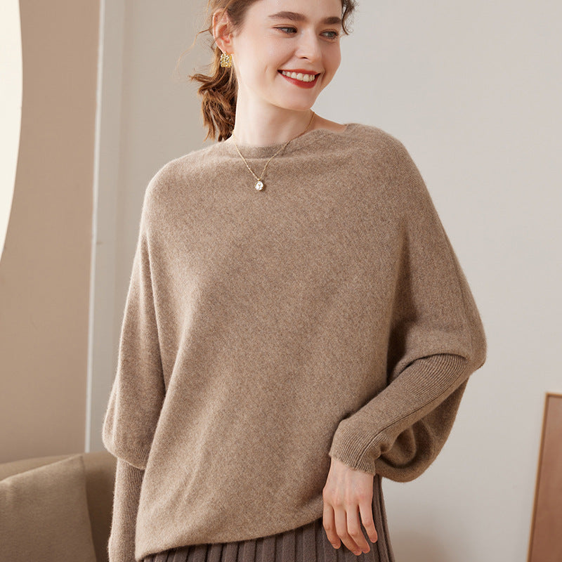 Women’s Cashmere Knit Sweater, loose and elegant
