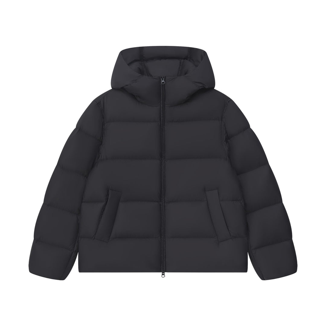 Light down jacket with hood