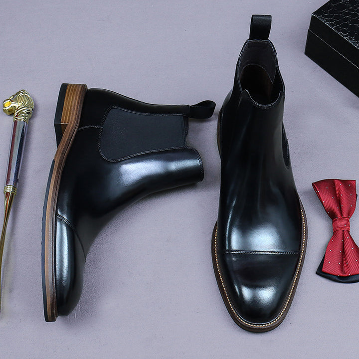 Handcrafted Fashion Men's Chelsea Boots made of Genuine Leather