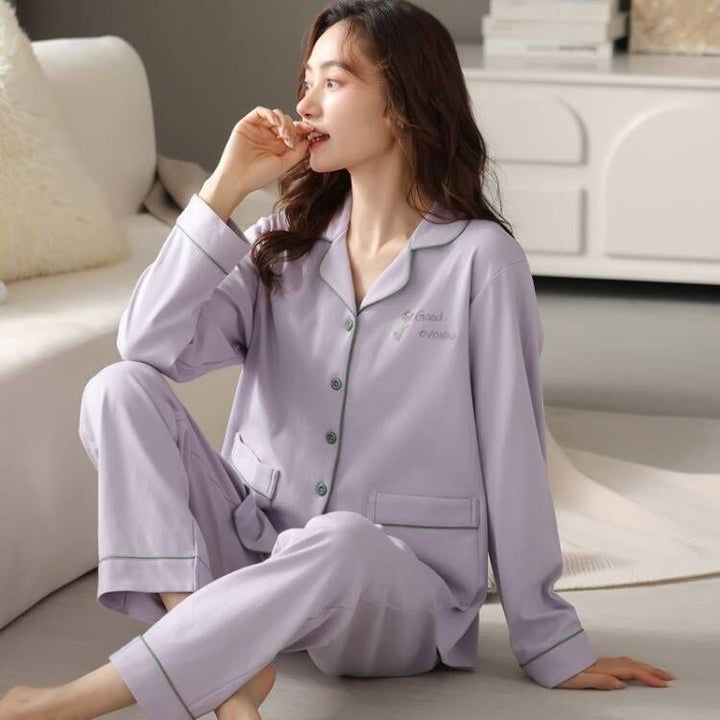 Women's Pajama Set, 100% Cotton, Long Sleeved