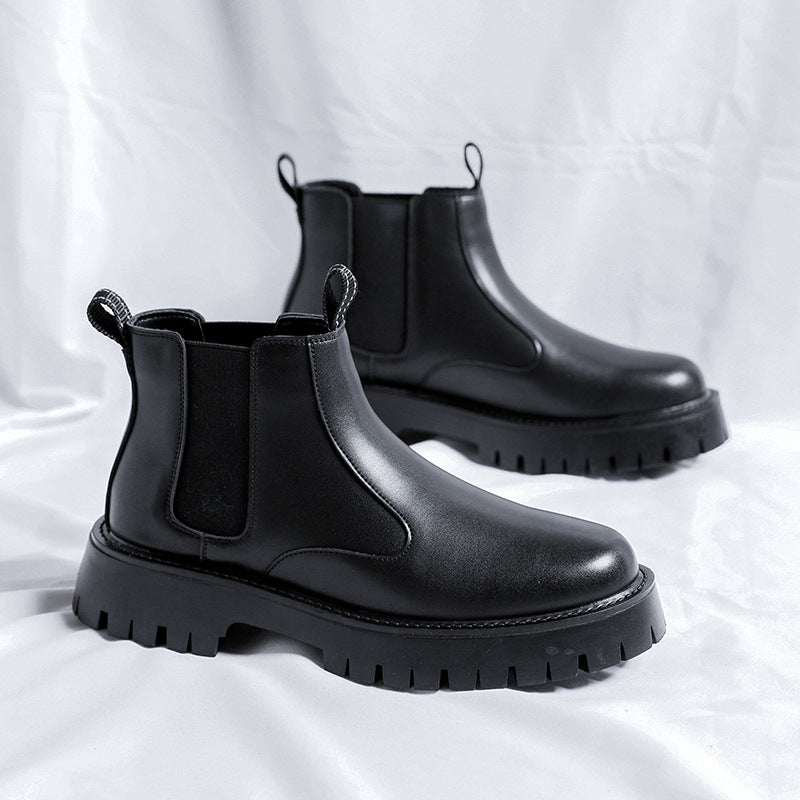 Men's Chelsea boots, microfiber, rubber sole