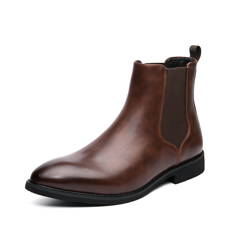 Padded Chelsea boots for men, synthetic leather