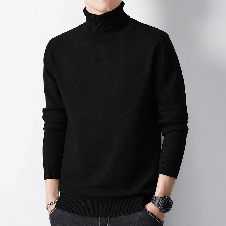 Men's sweater with crew neck and inner lining