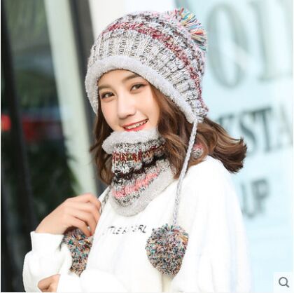 Knitted hat and scarf set
