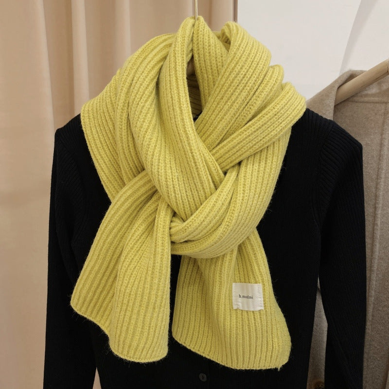 Warmer knitted scarf for women, versatile and fashionable