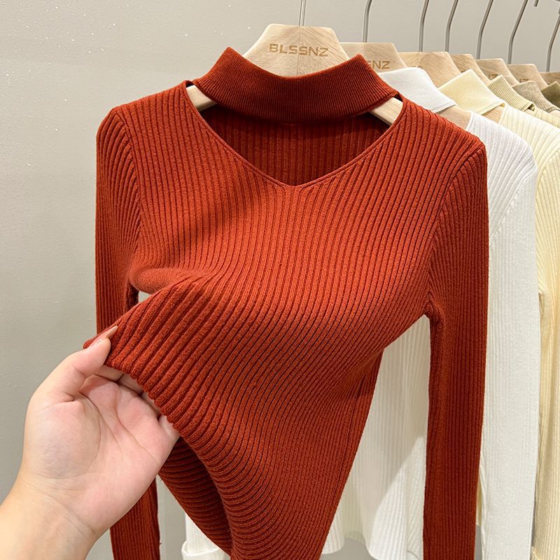 Elegant V-Neck Knit Sweater