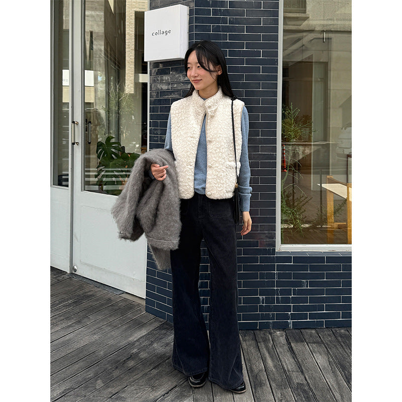 Ladies' corduroy pants with flares, 92353