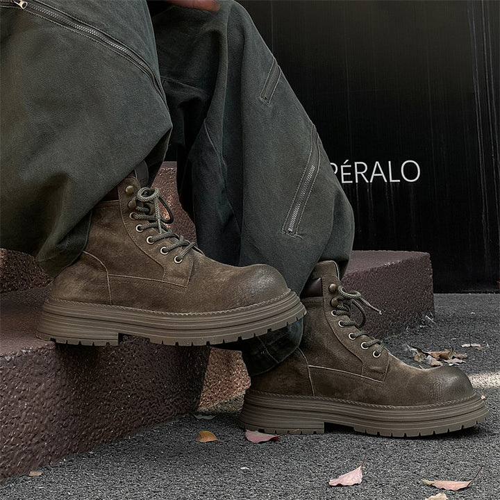 Men's boots in British style, leather