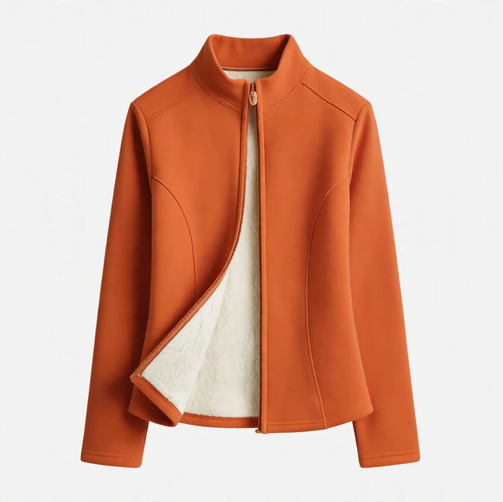 Padded sports jacket with zipper