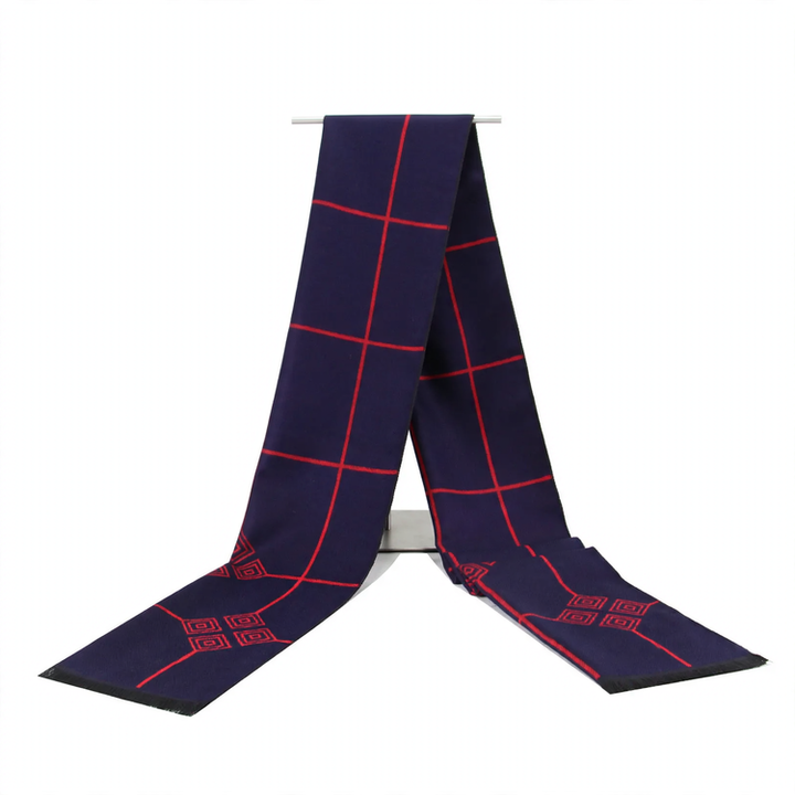 Classic checkered scarf for men