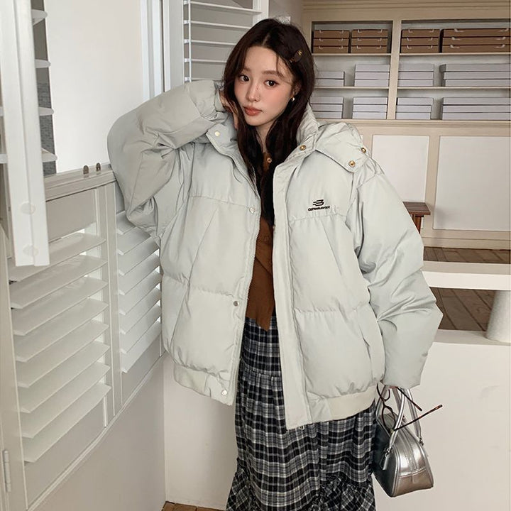 Quilted women's winter jacket, loose fit, warm