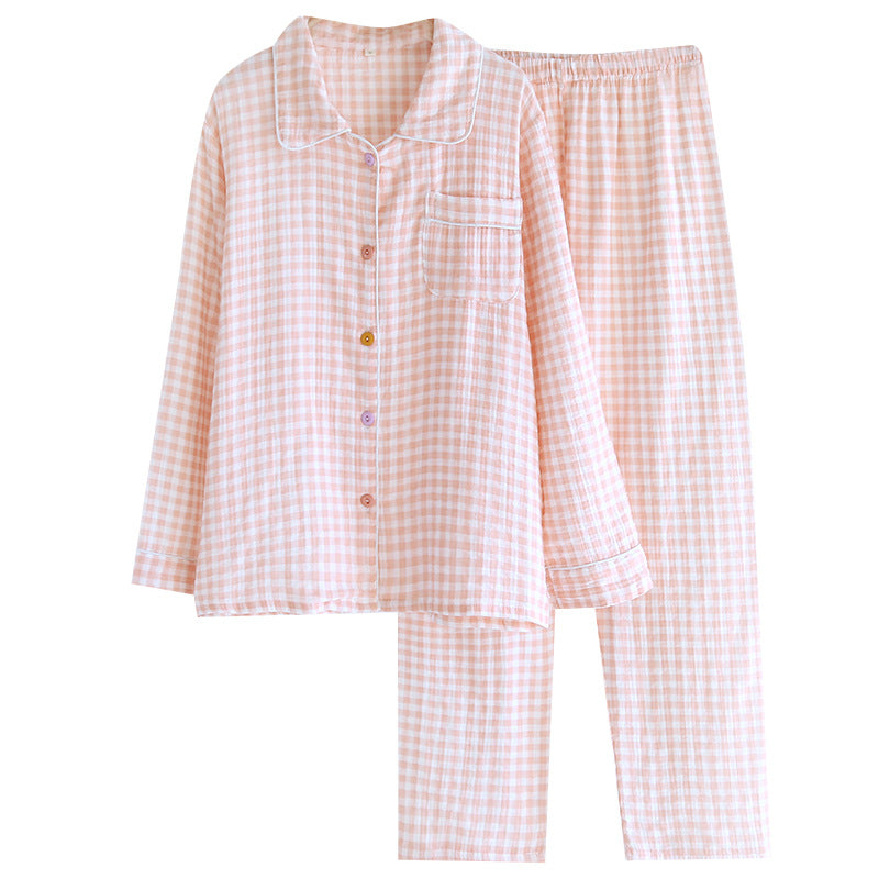 Women's pajamas, cotton muslin, long