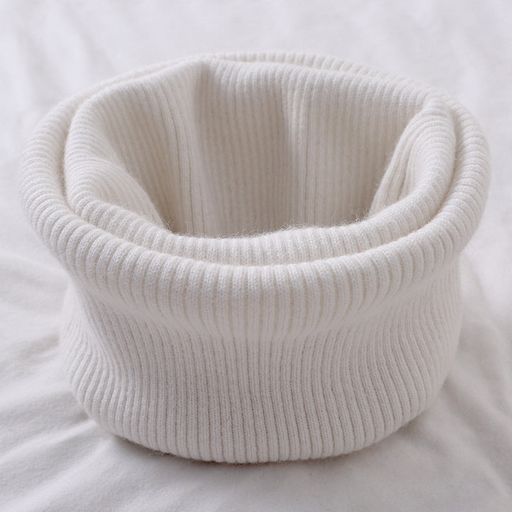 Knitted tube scarf, lined, for men and women