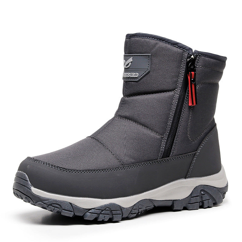 Padded men's winter boots, water-repellent