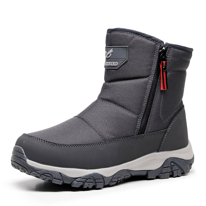 Padded men's winter boots, water-repellent