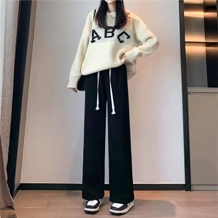 Padded cord wide pants for women