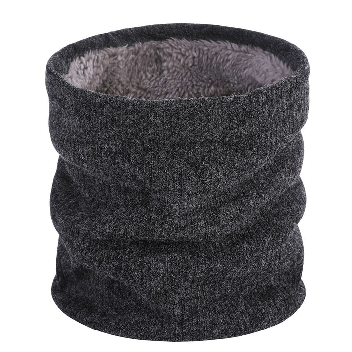 Padded tubular scarf, double-layered, warm