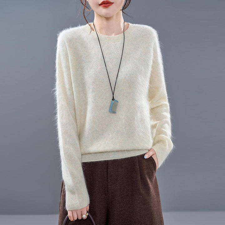 Ladies knit pullover made of soft wool-cashmere mix