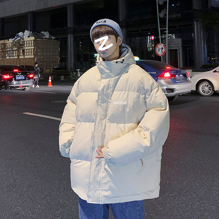 Padded men's hoodie in oversized style