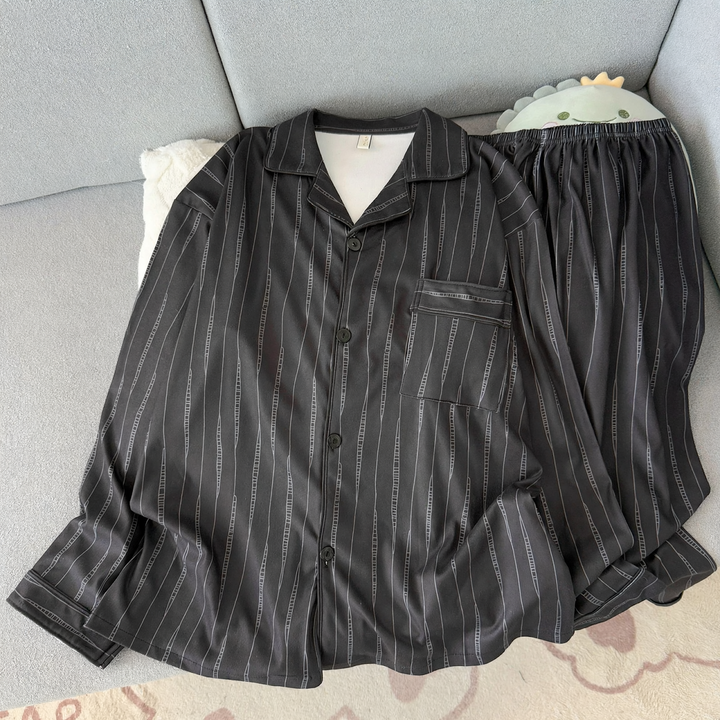 Men's Pajama Set, warm thermal material, loose fit