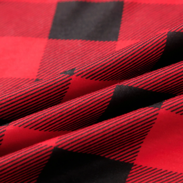 Christmas pajama set for the whole family, checkered