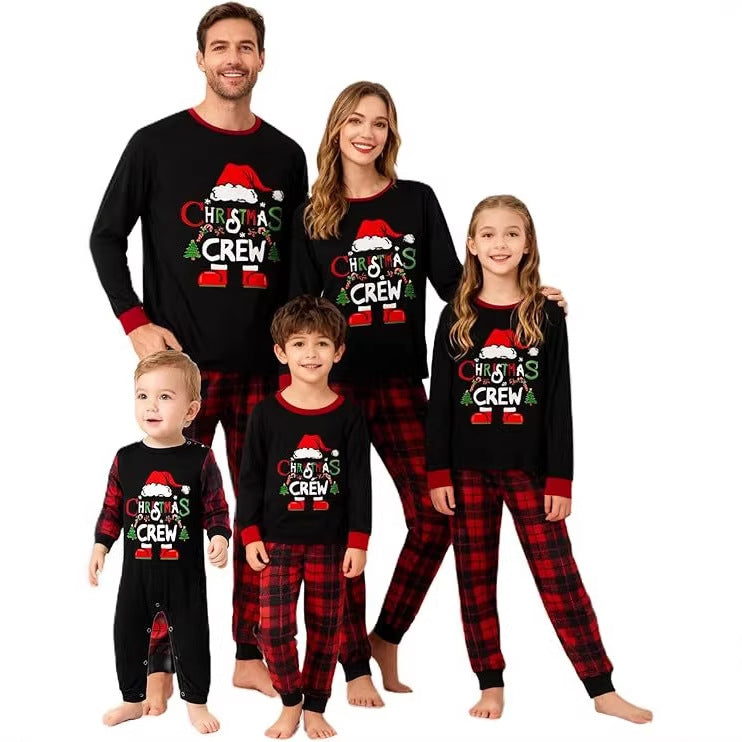 Christmas Family Pajama Set in Checkered Pattern