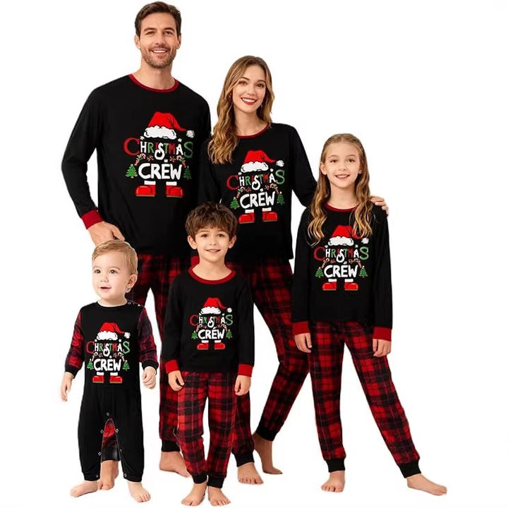 Christmas Family Pajama Set in Checkered Pattern