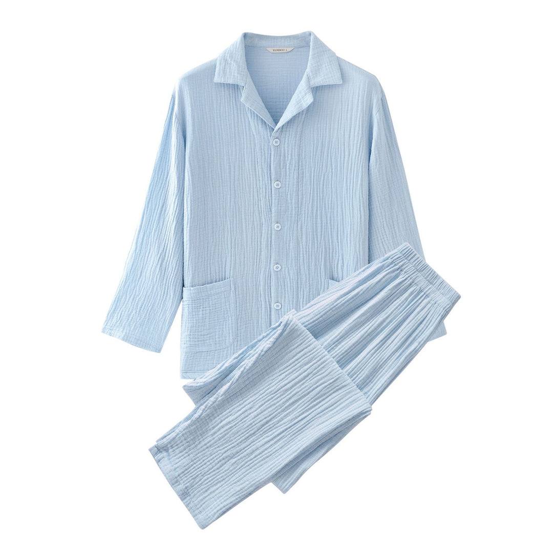 Japanese cotton pajama made of three-layer gauze