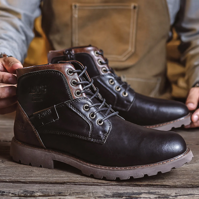 Men's Martin boots, lined, water-repellent, non-slip