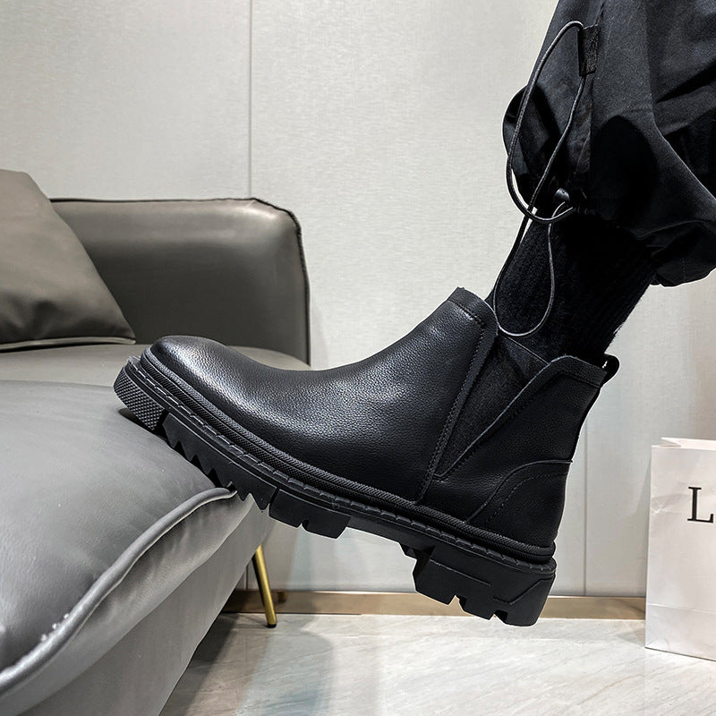 Men's Chelsea boots, lined, S52