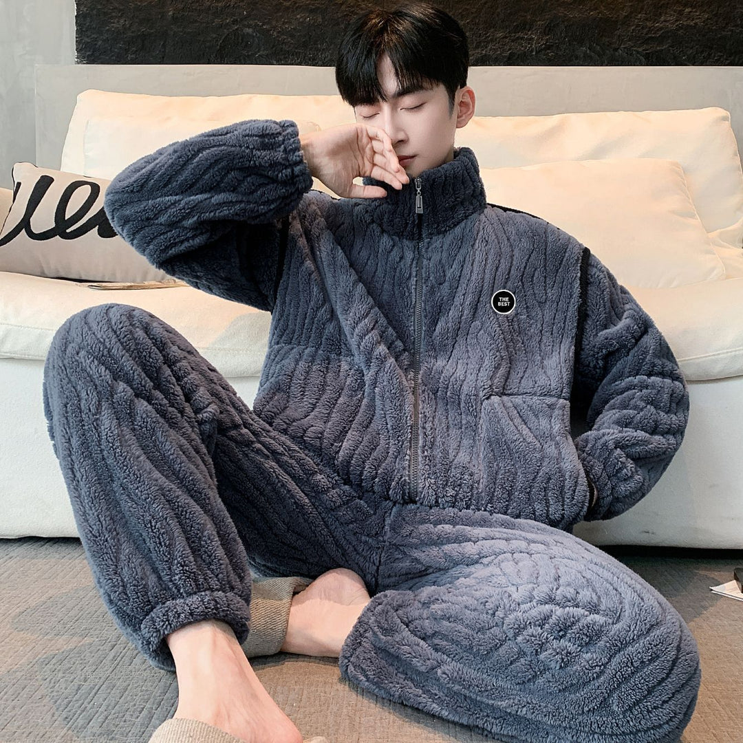 Men's House Suit, Flannel, Snowflake Look