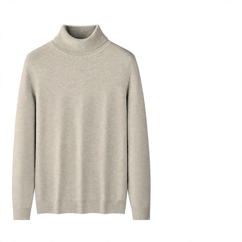Men's turtleneck sweater, lined, modal blend, 350g