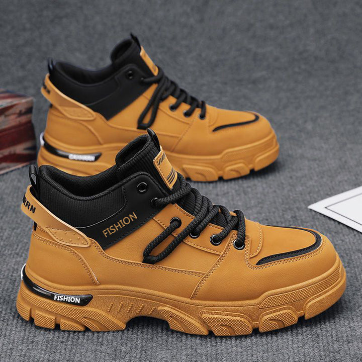 Men's work boots, slip-resistant, water-repellent, high-top